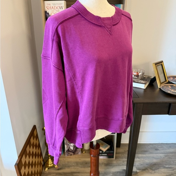 FREE PEOPLE | Purple Crewneck Sweatshirt NWT Maternity - Picture 2 of 6